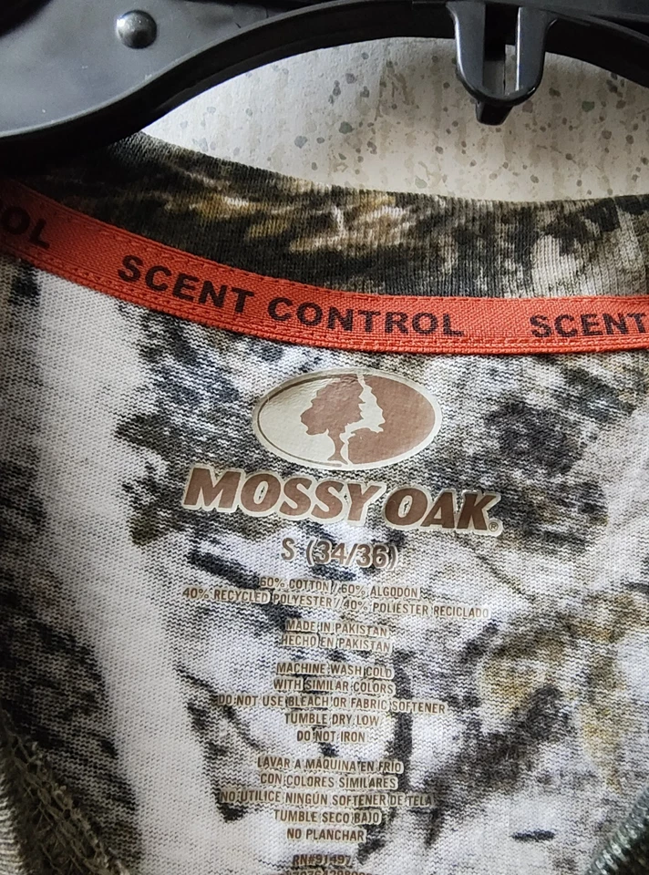 Mossy Oak Long Sleeve Tee Men's Small Camo Scent Control - Image 2 of 4