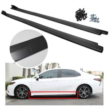 FOR 2018-2023 TOYOTA CAMRY LE SE XSE XLE SPORT STYLE BLACK SIDE SKIRT EXTENSION