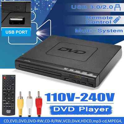 HD CD DVD UHD Spieler mit USB AV Anschluss Musik Disc mit Fernbedienung für TV