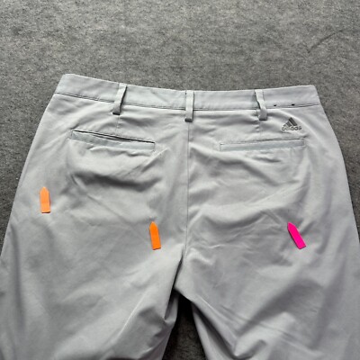 Adidas Golf Pants Men 34 x 32 Gray Stretch Z77708 Performance