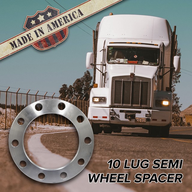 2 pc USA MADE 10 Lug 10x285 22.5/24.5 Semi Wheel Spacers 0.5