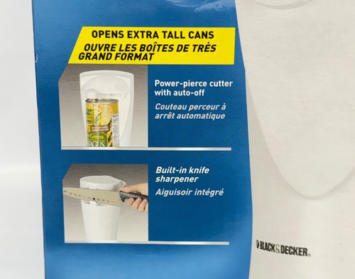 Black & Decker Grand Openings Electric Can Opener Knife Sharpen Xtra Tall CO450 - Picture 3 of 9