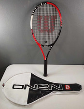 Wilson Six One Comp 4 1/2 L4 Tennis Racket W/ White Carrying Storage Case Bag