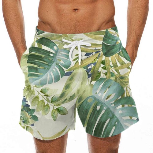 Men's Hawaiian Beach Printed Shorts Sport Casual Pants All Size W(29in to 40in) - Picture 13 of 81