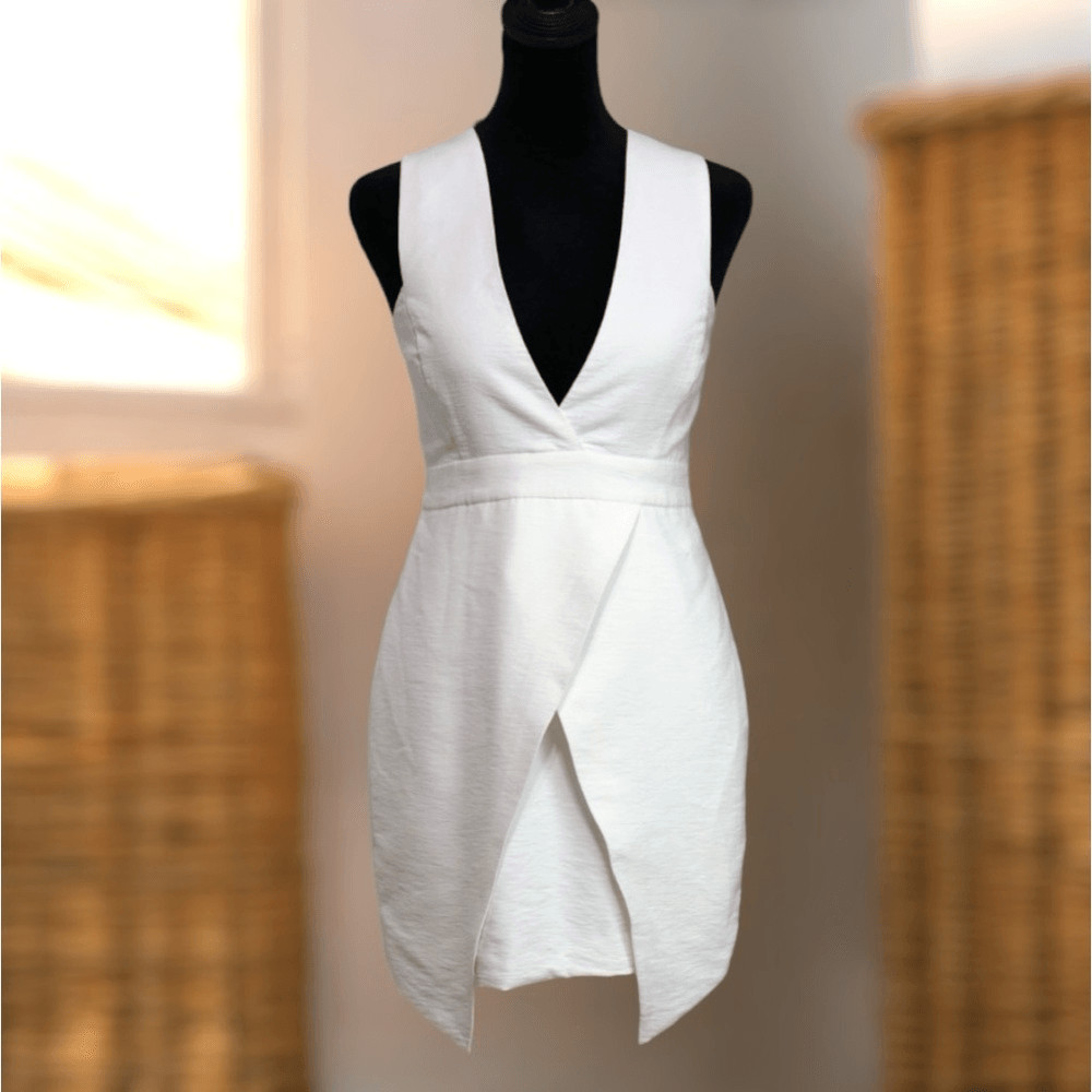 Finders Keepers Halter White Basic Instinct Dress… - image 13