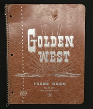 Vintage 1960s 15c Wepaco GOLDEN WEST Theme Book Brown Ruled Notebook No. W-669
