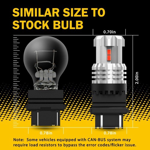 6x 3157 Red LED Tail Brake Stop Backup Reverse Signal Light Bulbs 4057 3156 EON - Picture 9 of 12