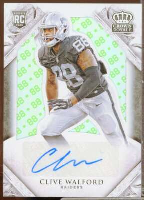 Clive Walford AU/88 Rookie Card 2015 Crown Royale Retail Jersey