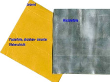 10 x Walzblei Bleifolie Bleiplatten selbstklebend beschichtet 11 x 11 cm x 1mm 