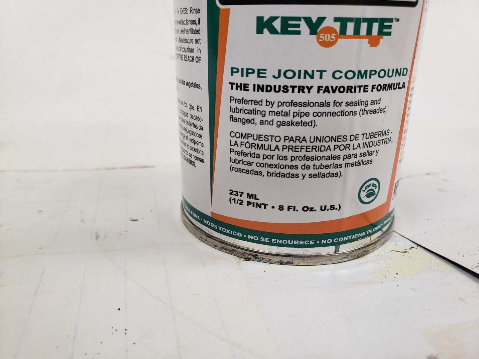WeldOn® Key Tite 505 10068 Pipe Joint Compound 1/2pt Actutun