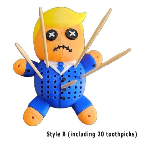 Praktische zuverlässige stabile wendige Trump Parodie Puppe Zahnstocher Stick Aufbewahrung - Bild 9 von 9