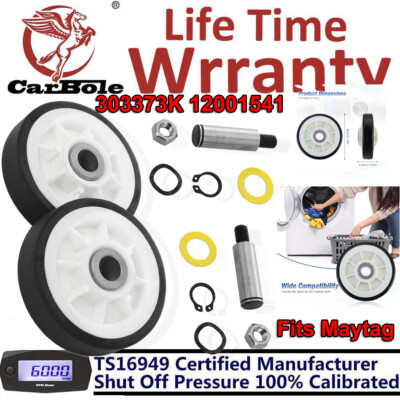 Supporto Ruota Di Scorta Rimorchio Kit Rullo Supporto Batteria Per Asciugatrice, Compatibile Con Whirlpool E Maytag, Ricambio Dopo Mercato #661562 PS347627 Ricambi Aftermarket Maytag - Foto 4