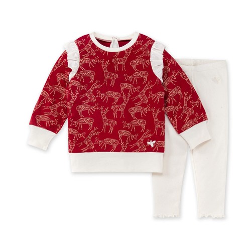 Burt's Bees Baby Baby Girl's Top and Pant Set, Tunic and Leggings