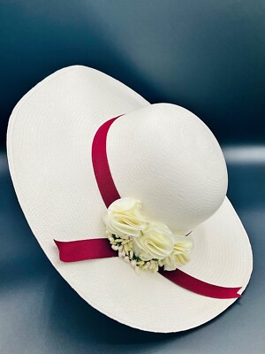 Terra White Panama Hat/Handwoven Hat made with Toquilla Straw/Fino/Fine Quality/ Terra White Panama Hat/Handwoven Hat made with Toquilla  main image 3