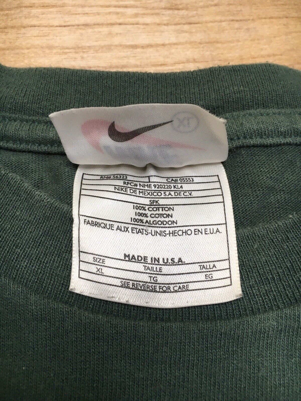 Nike Tshirt Mini Center Swoosh Block Letter Shirt… - image 3