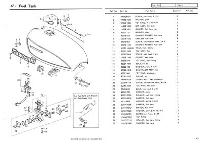 KAWASAKI Parts Manual KZ750 Z750 750 LTD LTD750 Z750H 1980 Spares
