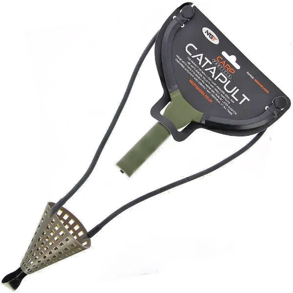 NGT Carp Particle Catapult. Med to Long Range, For Boillies, Hemp, Corn, Pellets