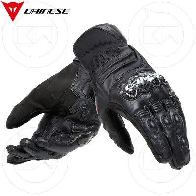 GUANTI DA MOTO DAINESE IN PELLE CORTI CARBON 4 SHORT LEATHER GLOVES CARBONIO DCP
