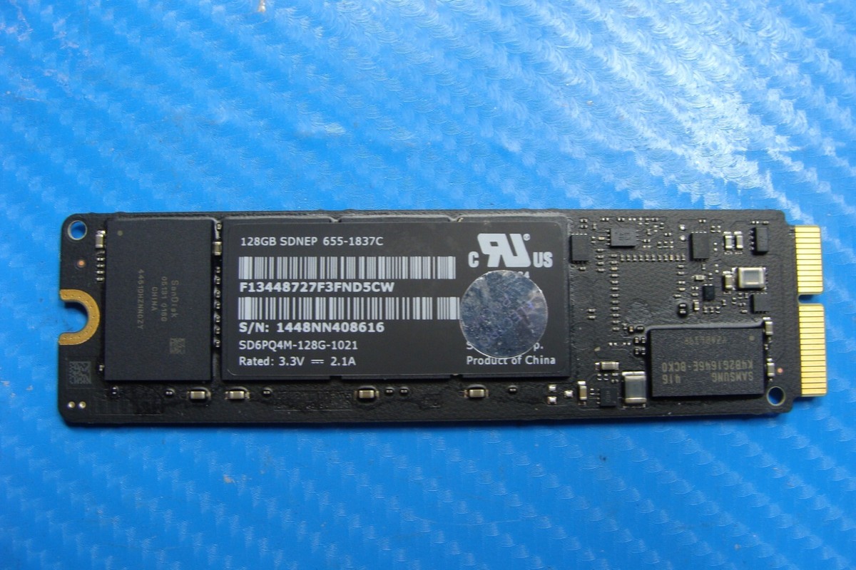 MacBook Air A1466 SanDisk 128GB 12+16 Ssd 655-1837C sd6pq4m-128g
