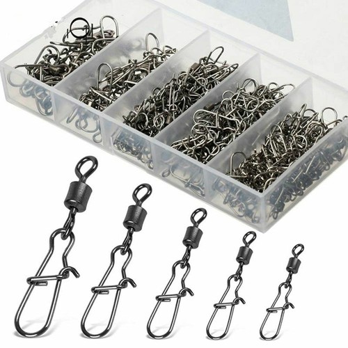 Fishing Rolling Connector Fishing Connector Swivels Interlock Pin Snap - Picture 14 of 15