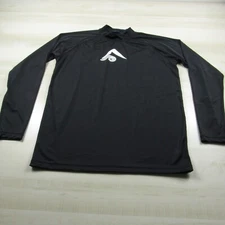 Kanu Shirt Mens Large Black Surfing Surf Rash Guard Long Sleeve Beach Sun UPF