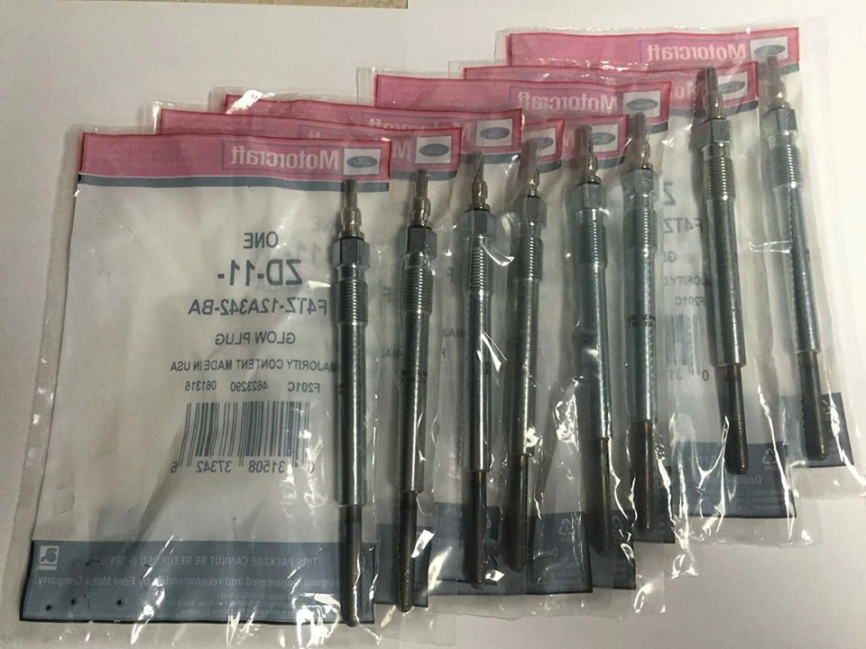 OEM Motorcraft  Glow Plugs ZD-11  Set of 8  F4TZ-12A342-BA New Sealed FORD NEW - Image 3 of 3