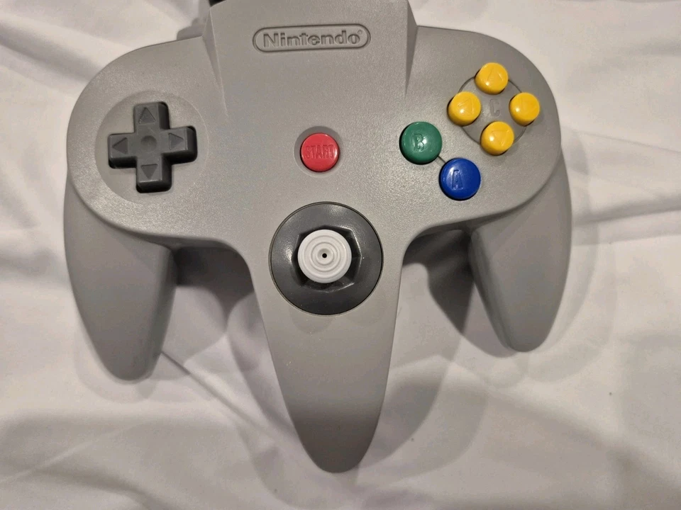 N64 Controller Green & Grey- Tested, OEM Nintendo 64 Authentic - Image 3 of 4
