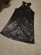 One Clothing Black Sequin Dress, Medium Little black Dress Homecoming, Evening, 