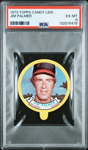 Jim Palmer 1973 Topps Candy Lids card