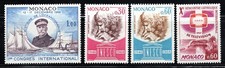 Monaco Stamp Scott #641, 642, 643, 644, Issues of 1966, Lot of 4, MLH SCV$1.70