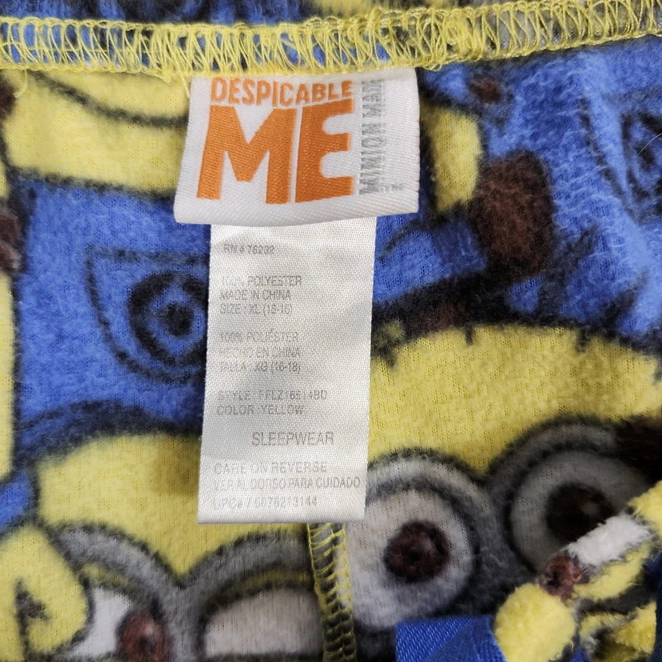Pantalones de pijama Despicable Me Minions para mujer XL amarillo azul polar ropa para dormir acogedores Foto 4 de 4