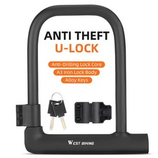 U Shaped Bike Lock With Two Keys Heavy Duty Cable With Bracket Bicycle D Lock UK
