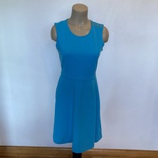 Tahari ASL size 4 blue sleeveless a line dress Spring & Summer