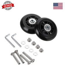 75 x 24mm Luggage Suitcase Replacement Wheels, Rubber Swivel Caster Wheels Be...