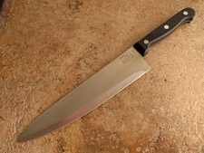 Chicago Cutlery Chef’s Knife 25F20D 8” Blade Black Handle 3 Rivet