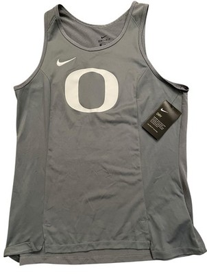 NIKE Dri Fit Gray Oregon DUCKS Logo Shirt Tank Top womens Medium 930833 new NWT