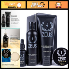 Everyday Beard Wash Conditioning Kit for Men - Vanilla Rum Scent, Softens Cl