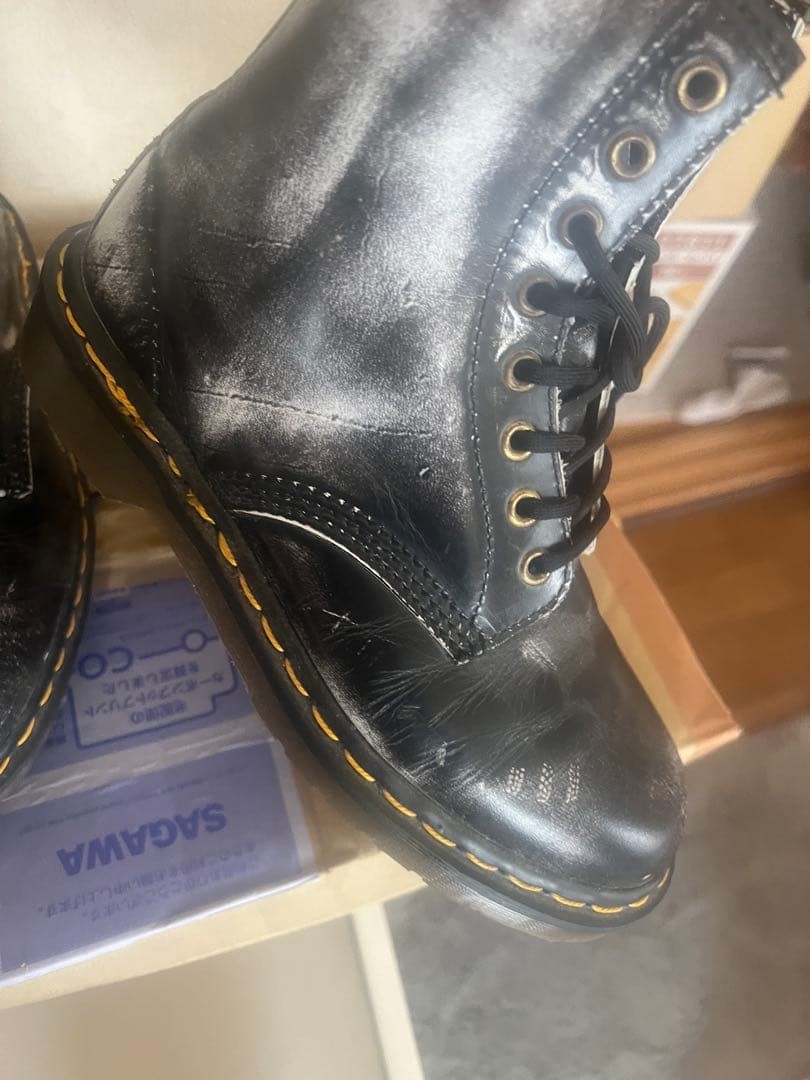 Dr. Martens 1460 E Love 90s UK Vintage 24cm Leather Boots image 5