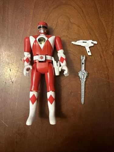 Vintage Bandai 1993 Mighty Morphin Power Rangers Red Ranger Flip Head, COMPLETE