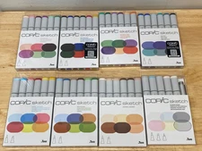 8 packs Copic Sketch Art .TOO dual tipped Pens no duplicates new sealed