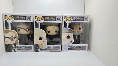 harry potter funko pop lot With Albus Dumbledor, Mad-Eye Moodey & Luna Lovegood