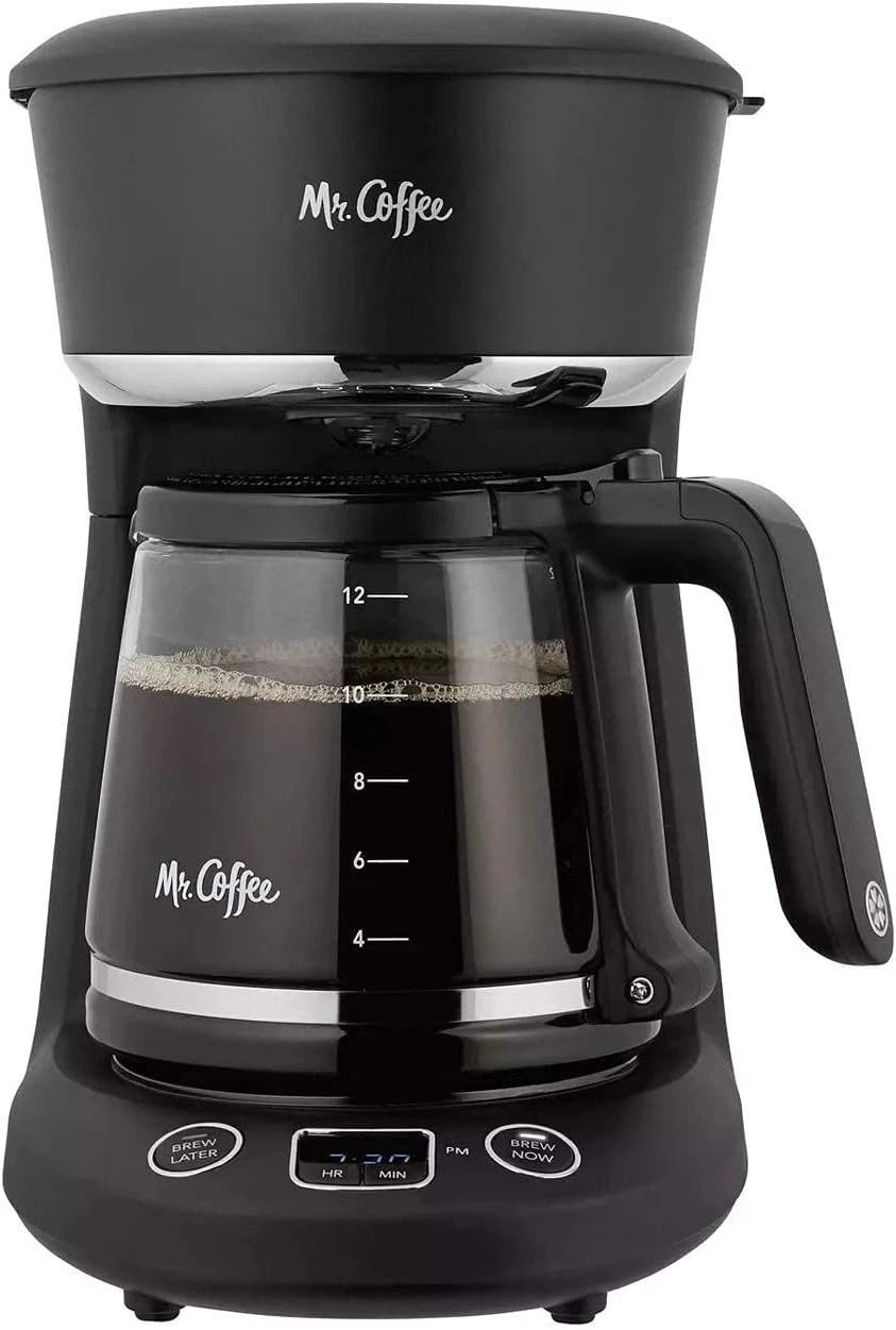 Mr. Coffee 12-cup Capacity Programmable Coffee Maker, Brew Now or Later Option