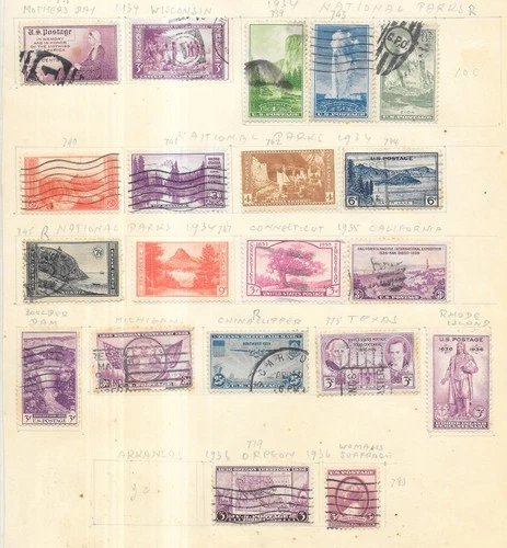 Collection of USA Stamps as per scan. Unchecked  (750)