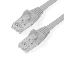 StarTech CAT6 Ethernet Cable 8ft Gray RJ45 Network Patch Cord N6PATCH8GR