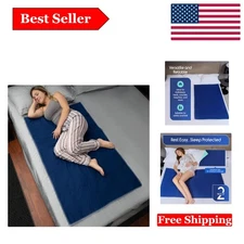 Dark Navy Waterproof Mattress Protectors (2 Pack) - Extra Large, Washable Bed...