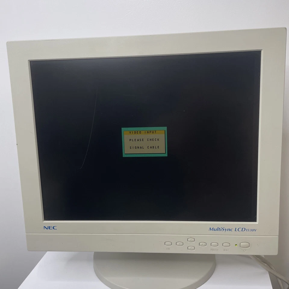 NEC MultiSync 4:3 LCD1530V Computer Monitor 15" White Beige Tested - Image 3 of 4