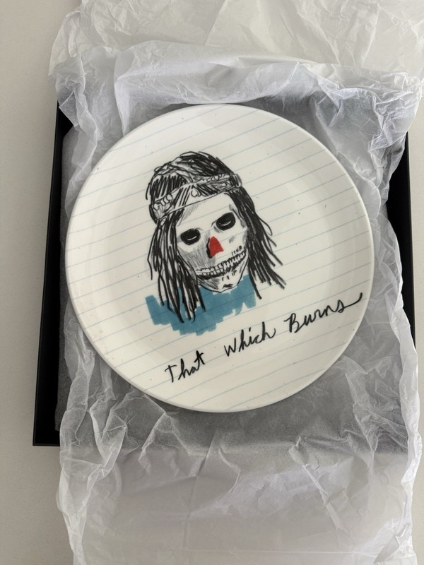 Wes Lang HENI “That Which Burns” 10in Fine Bone China Round Dinner Plate