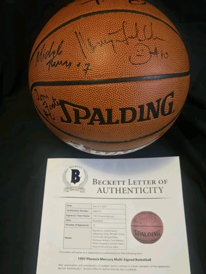 1997 WNBA Phoenix Mercury Team Signed Basketball - 10 Signatures - Beckett COA - Image 4 of 4
