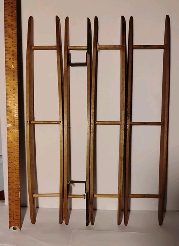 Lot of 4 VTG 1960's Rug Weaving Shuttles, 2 are ~21" by 2" by 3", 2 are 4" wide