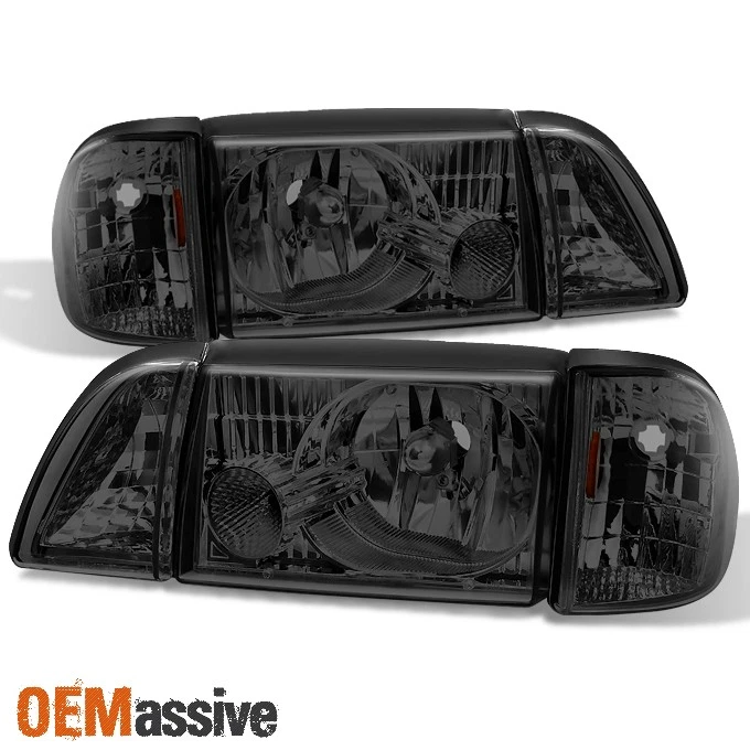 Faros de humo Fit 87-93 Mustang con esquina y estacionamiento 6 piezas de repuesto completo Foto 2 de 4